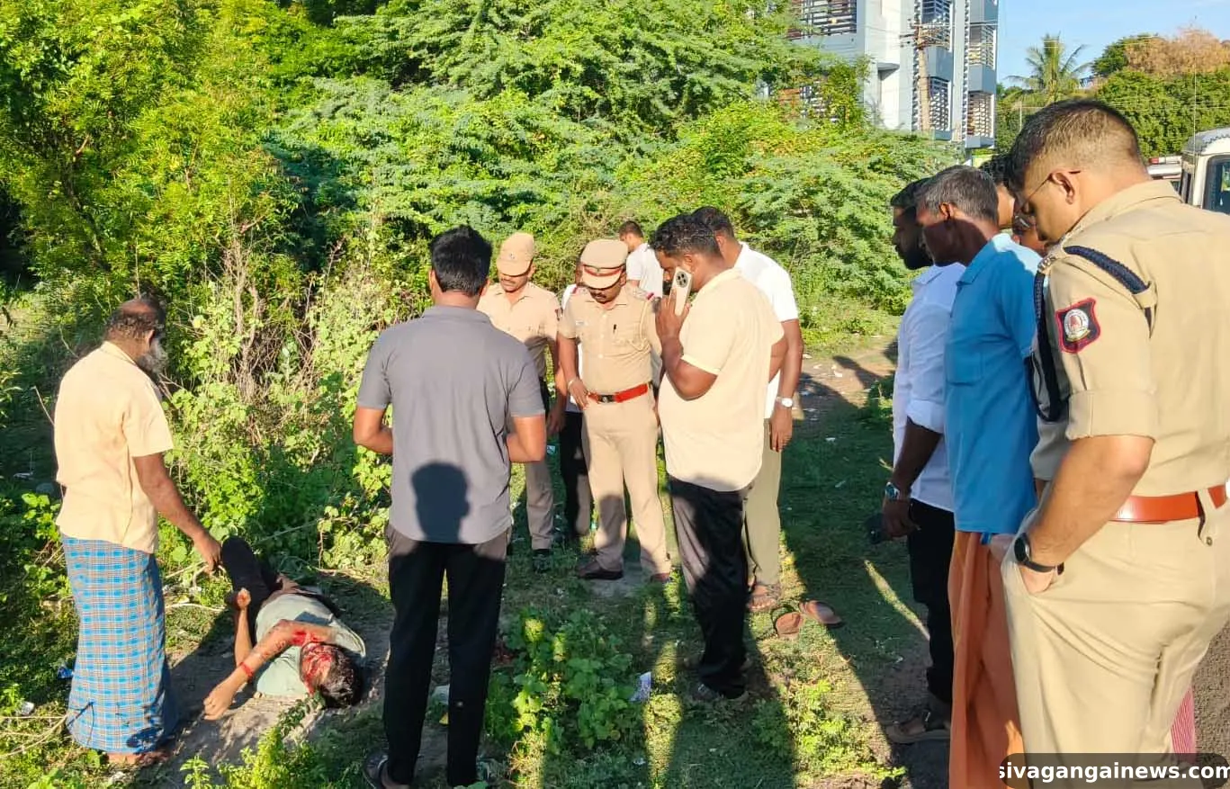 காரைக்குடி நகர் பகுதியில் கல்லால் தாக்கி வாலிபர் கொலை