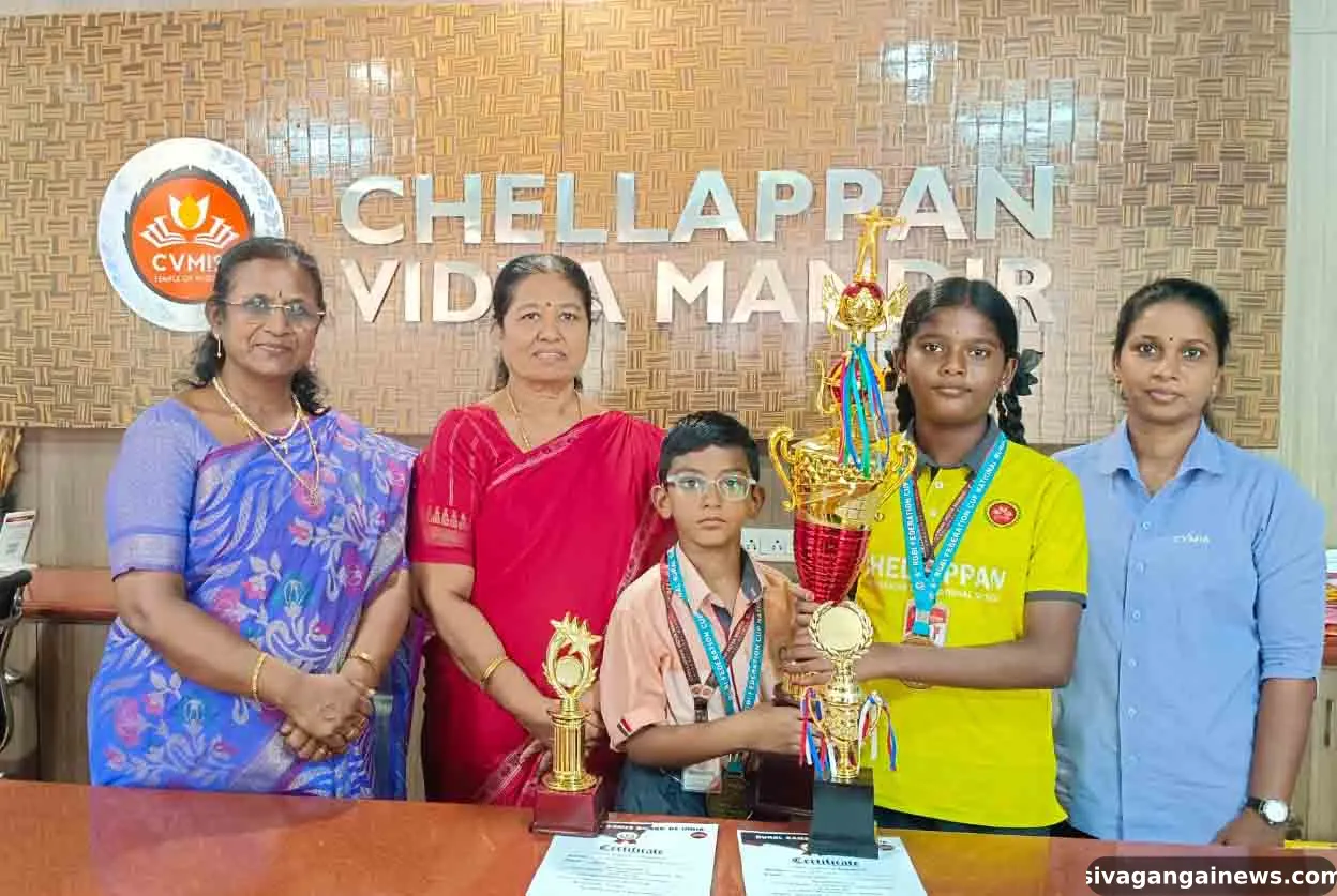 தேசிய வில்வித்தைப் போட்டி ; செல்லப்பன் வித்யா மந்திர் பள்ளி மாணவர்கள் சாதனை